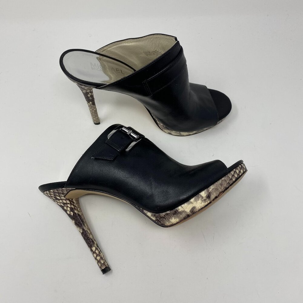 michael kors isabella leather slip on mules